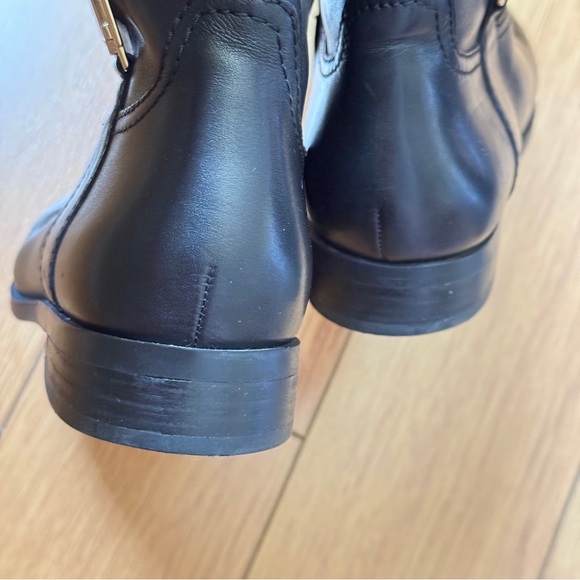 LAUREN RALPH LAUREN Baylee Black Leather Riding Boots Size 7 - Picture 9 of 11